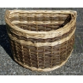 Bike basket for Brompton bicycle in Green and White willow