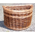 Bike basket for Brompton bicycle in Red and Buff willow