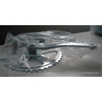 Traditional design steel crankset - without cotter pins